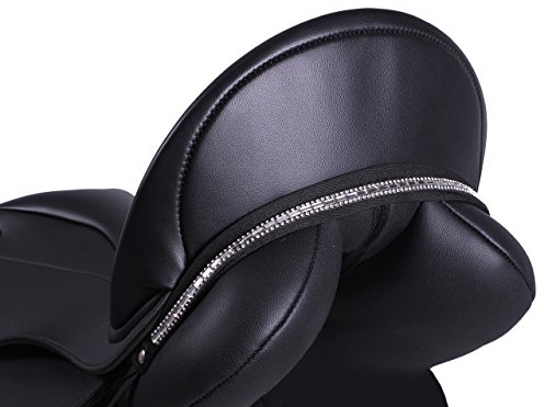 QHP Sattelschmuck Satteldeko für Pferdesattel – Glitzernde Verzierung – Mit elastischen Bändern