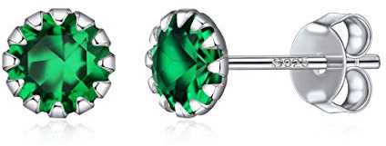 ChicSilver 925 Damen Geburtsstein Ohrstecker mit Zirkonia Birthstone Ohrring für Frauen Sensitive Ohrstecker für Damen Frauen