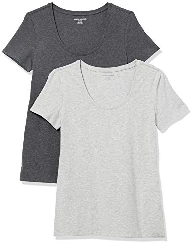 Amazon Essentials Women's Regular-Fit Short-Sleeve Scoop Neck T-Shirt (Available in Plus Size)
