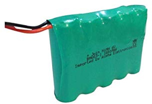 Pacco batteria nimh 5 AA stilo 6V 1600mA affiancate con fili liberi