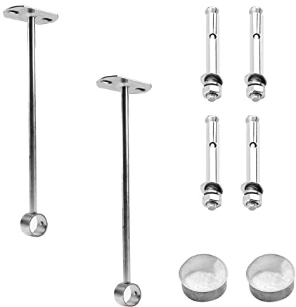 MroMax Deckenvorhanghalterung, 25 mm, 1 cm, Halterung für Schrank im Schlafzimmer, Bad und Wohnzimmer, 2 Stück