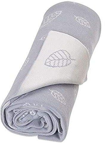 Winter & Bloom Blanket Nordic Leaf ECO, 100x80 cm, Gentle Blue