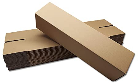 verpacking Versandhülse 475 x 110 x 110 mm Braun [Ausführung & Stückzahl wählbar] Versandkarton Faltkarton 50 Stück