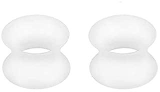 2 Kit Dilataciones Orejas Tunel Dilataciones Tuneles 4-25mm,Expansores Oreja Silicona Piercing Aro Redondo Piercing Oreja Hombre Blanco