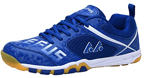 Herren Badminton Tennisschuhe Tennis Trainingsschuhe Tischtennis Turnschuhe,Blau,44 EU