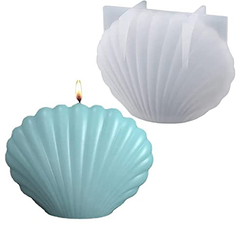 JAWSEU Ljusform, snäcka, silikonformar, 3D-ljus, silikonform återanvändbar ljusform, silikon, ljusgjutform för gör-det-själv, ljus, choklad, tvålar, fondant