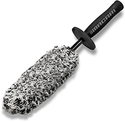 Macari Spazzola extra sottile in microfibra di alta qualità per cerchioni in alluminio, spazzola per la pulizia dei cerchioni, pulizia ottimale dei cerchioni, pulizia dei cerchioni per tutti i tipi di