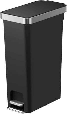 EKO Hana Slim Pedal Bin Volume 40 L W x H x D 265 x 645 x 455 mm Black, 8713631198481