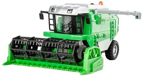 predolo Ensemble de Jeu Harvesting Adventure pour Enfants – Ensemble de Jouets Tracteur et Moissonneuse, Vert