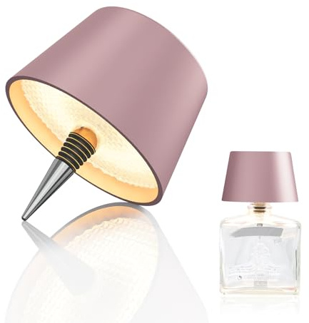 MU LIN Flaschenlampe Aufsatz LED Aufladbar Schwarz, IP54 Wasserdicht Lampenschirm für Flasche, Akku Lampe für Flasche LED USB, 3 Farbtemperaturen & Dimmbare, Touch Control, für Restaurant Bar Balkon