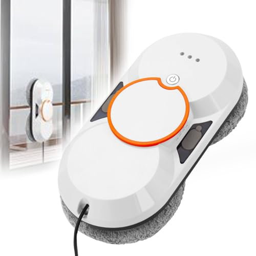 Robot Lavavetri 5600pa - Robot Lavavetri Intelligente Con Spruzzo D'Acqua Automatico/Telecomando/Profilo Slim 70 Mm,Robot Lavavetri - Lavavetri Per Finestre Esterne/Interne Finestre Alte,White