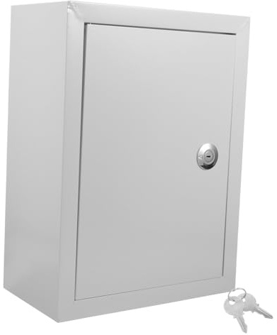 Wandmontierter Aluminium Verteilerkasten für Außen, Silber | Wetterfest und Spritzgeschützt, für Wohnbereiche im Freien, Robuste Ausführung