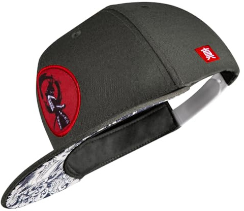 Dimma barn snapback keps män kvinnor samuraj grå en storlek justerbar basebollkeps unisex basebollkeps streetwear stil basebollkeps med rak skärm