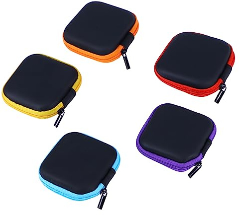 jojofuny Étui de Rangement pour Casque Audio en Eva et Tissu Jaune, Boîte Rigide Étanche pour Écouteurs et Clés, Design Coloré et Portable Vie Quotidienne Voyages Couleur