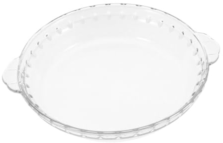 Ipetboom Tortiera in Vetro Rotonda Teglia Per Torta Da Forno Per Piatto Da Dessert Stoviglie in Vetro Adatto Per Antipasti Snack Frutta e Insalate Pasta