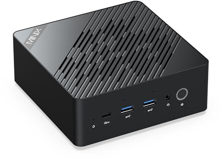MINIX ER937-AI PC, AMD Ryzen AI 9 HX 370 (80TOPS), Radeon 890M, 32GB DDR5/ 1TB PCIe 4.0 SSD/Fingerpint Lock Gaming PC/Wi-FI 7/Dual 2.5G LAN/Quad 8K Display for Gaming, Business, Creation