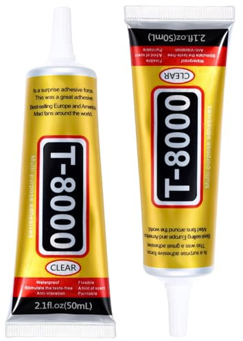 2PSC T8000 Super Phone Glue - Clear Contact Adhesive for Screen Repair, Electronics, Jewelry & Multifunctional Fixes (Waterproof, Precision)