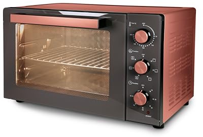 Tognana Iridea, Forno elettrico ventilato con pareti interne in materiale antiaderente, Rosso Mela