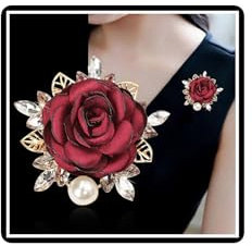 Kristall Blume Perle Brosche Vintage Rose Blume Revers Anstecknadel Strass Kunstperle Corsage Anzug Rock Mantel Abzeichen Accessoires für Damen Frauen