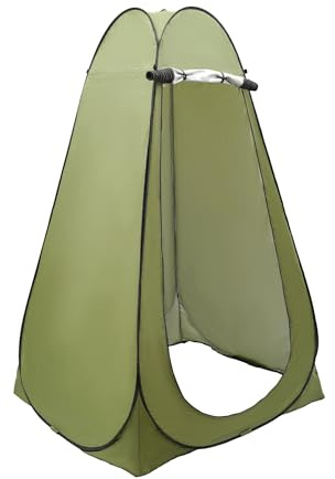 Pop-Up Duschzelt Toilettenzelt, Tragbares Umkleidezelt Grün Camping Zelt Mobile Umkleidekabine, Wasserdicht, Sichtschutz, UV-Schutz, ideal für Wandern, Camping & Beach