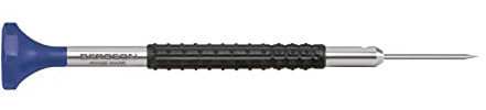 Bergeon 6899- Schraubendreher, ergonomisch, Edelstahl und Delrin-Kunststoff, drehbarer Achtkant-Kopf, Uhrmacherwerkzeug, Größe:2.5 mm, Farbe:Blau