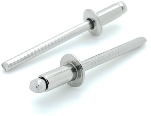 BCP Fasteners 100 Qty 304 Stainless Steel Blind Rivets (#6-3) 3/16 Diameter x 3/16 Grip (BCP177)