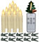 PChero Velas para arbol de Navidad, 10 Velas cónicas de batería parpadeantes sin llama LED con control remoto para la fiesta en el hogar Decoración de árboles de Navidad al aire libre en interiores