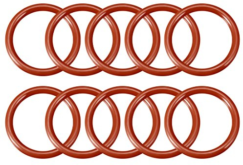 sourcing map 10pcs Silikon O-Ring VMQ Siegel Ring Dichtung Rot 29mmx22,8mmx3,1mm