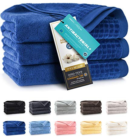 ZWOLTEX Himmlisch weiche Handtücher aus 100% Ägyptischer Baumwolle I Made IN EU I Gästehandtücher Ultra-Soft Duschtuch Badetuch - 3er Handtuch Set