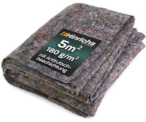 Hinrichs Floor Protection 1 m x 5 m = 5 m² - Floor Covering Protection 180g/m² - with PE Anti-Slip Coating â€“ Flooring - Floor Protection Sheets for Painters and Workmen