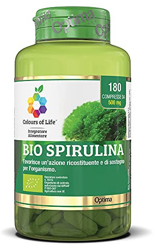 Colours Of Life Colours of Life Bio Spirulina - Integratore di Spirulina platensis da Agricoltura Biologica 180 compresse - 90 g