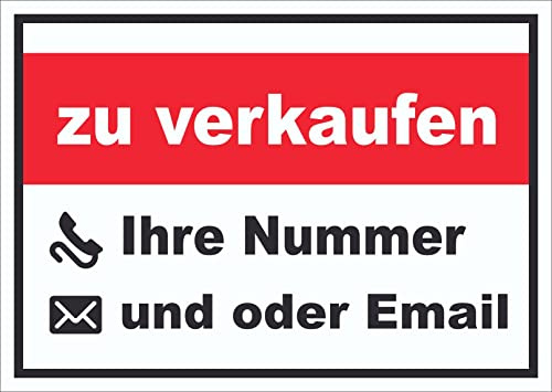 HB-Druck Schild mit Wunschtext A4