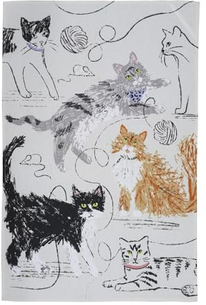 Ulster Weavers - Feline Friends - Geschirrtuch - Baumwolle - Einheitsgröße in Grau