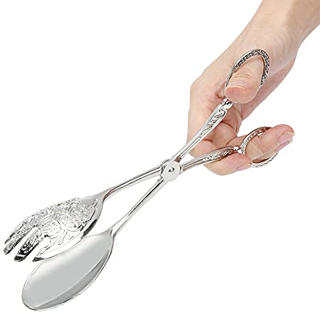 Pince à Pain, Pince à Servir pour Servir des Aliments Pince à Salade Pince à Gâteau Pince à Gâteau Outil de Cuisine (Argent)