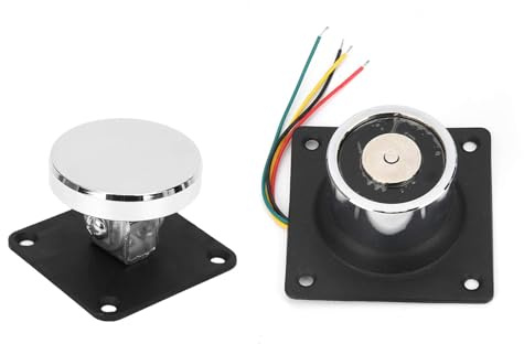 12V-24V Elektromagnetischer Türhalter aus Stahlguss Durable DC 12V-24V Türstopper Catch Mute Wand für Holzeisentüren