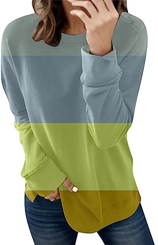 WVONIF Sweat Sweet Creme Pull Femme Chaude t Shirt a Manche Longue Femme Chemise Jeans Femme XS Manteau Femme Hiver Grande Taille a Carreaux Veste Case Couette Blouson Gilet Femme Vert Sapin