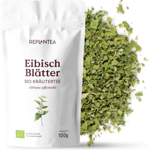 Eibischblätter BIO lose 100g | Echte Eibisch-Blätter geschnitten | Vegan & Naturrein | Unterstützt Atemwege & Schleimhäute |