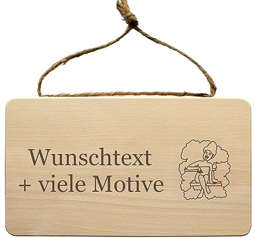 Sauna Schild aus Holz mit individueller Gravur - Sprüche + Motive, personalisiertes Wandschild, Holzschild zum Aufhängen, Geschenk Deko Holz lustig