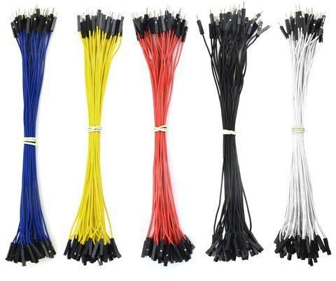 BGTXINGI 150 Stück 5 Farben, 1 Pin 2,54 mm weiblich auf männlich Breadboard Jumper Kabel Draht PVC Soldering Brushless Motor Dual End Tinning Connector (PCB Jump Circuit Board Cable Wire Set) 200 mm