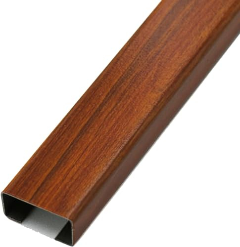 RAKKYO Kabelabdeckungen mit Holzmaserung for Hartholzböden/antike Wände, großer Dicker Metall-Kronleuchter-Computerkabelschutz, 1 m lang (Color : Brown, Size : 1.6X0.8 in/40X20mm)