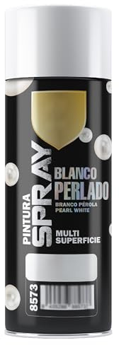 Etrexonline Pintura Spray Multicolor Profesional | 400ml | Adecuado para Metal, Madera & Plástico | Blanco Perla | Secado Rápido | Paquete de 1