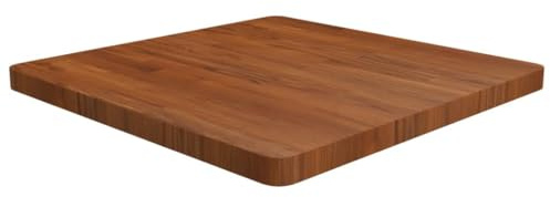 vidaXL Piano Tavolo Quadrato Marrone Scuro 70x70x4cm Rovere Trattato