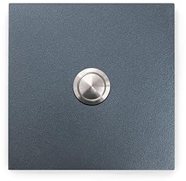 KTC-Home PREMIUM Türklingel Anthrazit - Gewölbter Drucktaster - Größe: 9x9cm - RAL 7016 - UV & Witterungsbeständig - Pulverbeschichtet