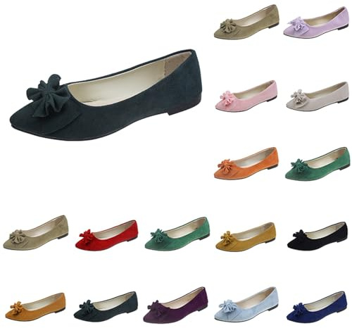 Womens Slip On Ballerina Size 7.5 Formal Casual Pumps Work Smart Office Comfort Shoes Pointed Toe Flats Shoes Ladies Ballet Ballerina Womens Ballet Shoes Navy