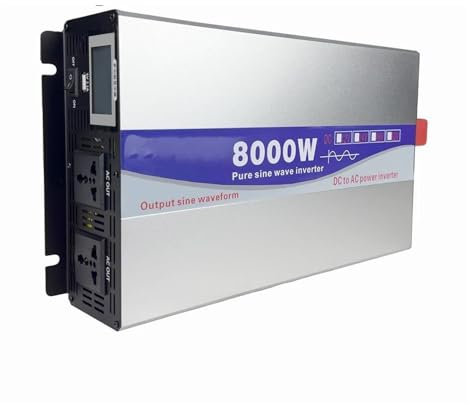 Onduleur Transformateur Onduleur À Onde Sinusoïdale 8000W 12V-72V DC À 110V/220V AC Convertisseur De Batterie Externe Portable Énergie Solaire Domestique avec USB Convertisseur(48V,220V(60HZ)_B)