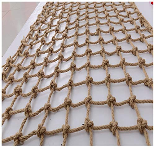 Balkon-Sicherheitsnetz, Kletternetz für Garten, Pflanzendekoration, robustes Hanfseilnetz mit 4 mm Durchmesser für Ausdauer
