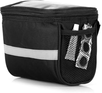 Nicear Bicycle Handlebar Cooler Bag - Waterproof, Reflective Strip & Large Capacity Basket for Mountain Bike