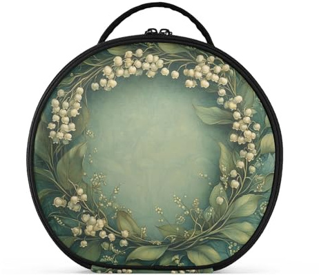 Vintage Lily-of-The-Valley Wreath Travel Bag Travel-Size Accessories Waterproof Hanging Travel Toiletry Bag with Adjustable dividers 11 in
