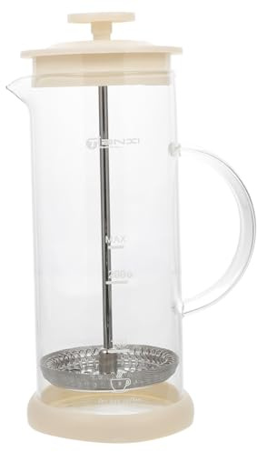 HIAKDOFT Mousseur à Lait Manuel En Acier Inoxydable Et Verre Pichet à Mousse De Lait Portable Pour Cappuccino Et Latte Outil Pour Baristas Et Usage Domestique