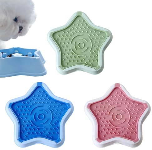 KIRZAX 1pcs 2-in-1 Slow Feeder Hundenapf + Leckmatte Hund, Anti-Schlingnapf interaktiv für große/kleine Hunde, rutschfeste Unterseite, auch für Katzen,Zufällige Farbe